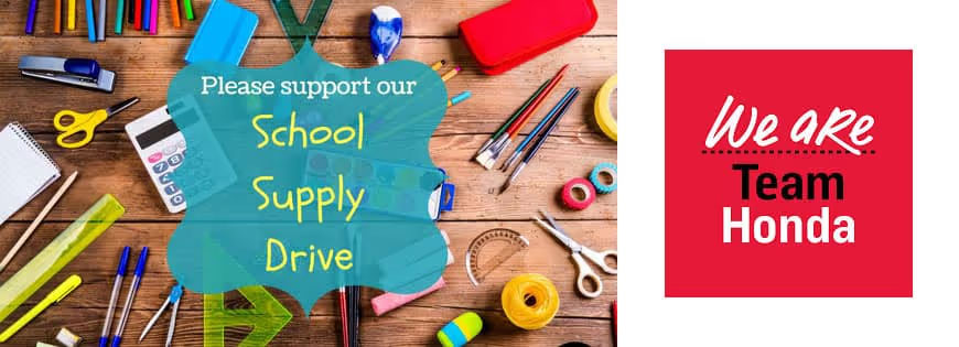 Team Honda Week of Service – Virtual School Supply Drive